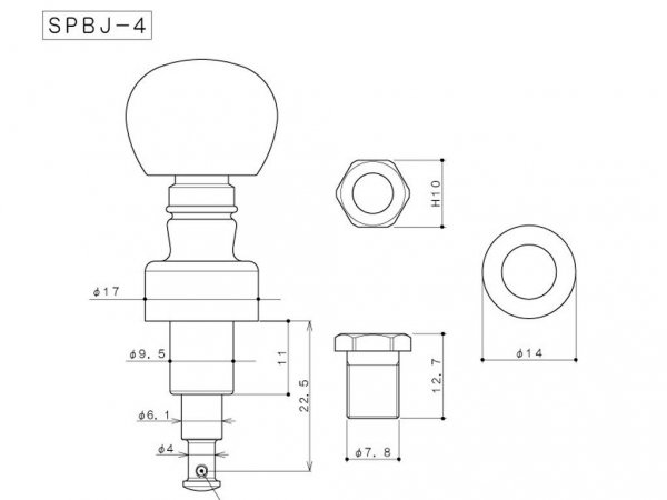 Klucze do banjo 5 str. GOTOH SPBJ-4/5-PW (N)
