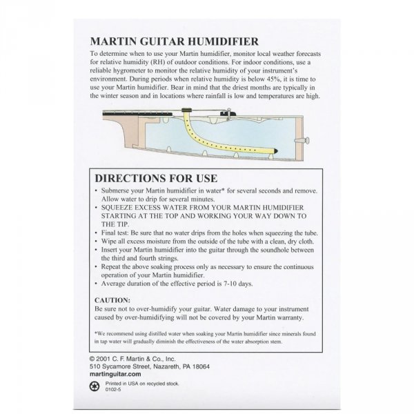 Nawilżacz do gitary MARTIN Guitar Humidifier
