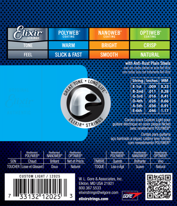 Struny ELIXIR PolyWeb Nickel Plated (9-46)