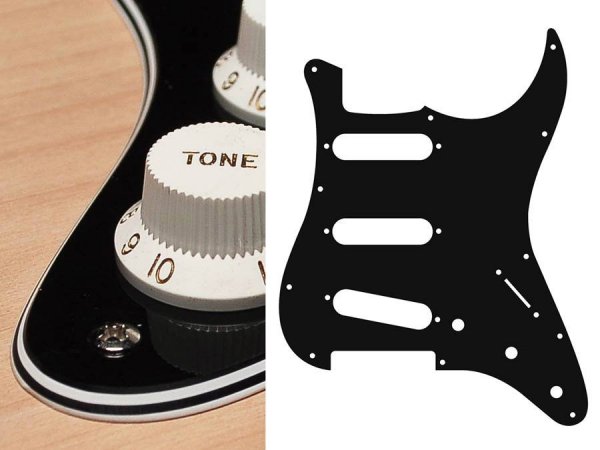 Pickguard SSS BOSTON ST-413 (BK)