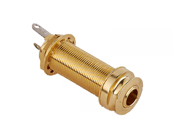 Cylindryczne gniazdo jack stereo MEC 50101 (GD)