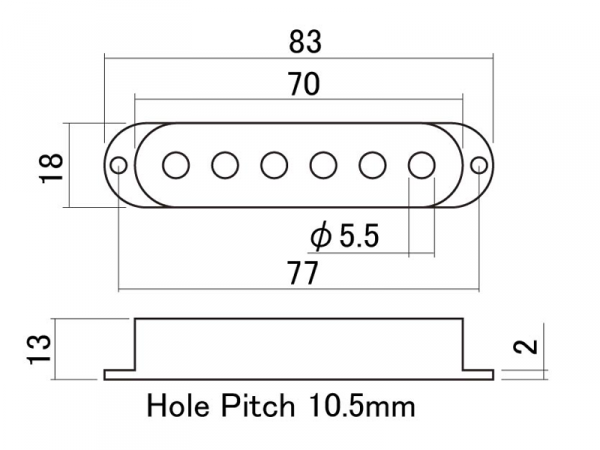 Osłony single-coil 52mm HOSCO OD-ST-SET (Relic)