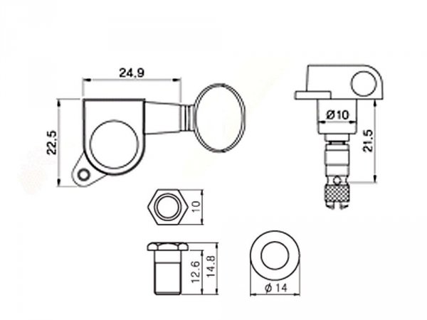 Klucze blokowane VPARTS VGX-07LK (GD, 6L)