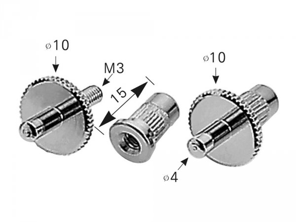 Śruby mocowania mostków VPARTS VMB-002 (CR)