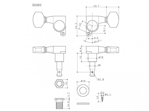 Klucze blokowane GOTOH SG360-07 MG-T (GD,6L)