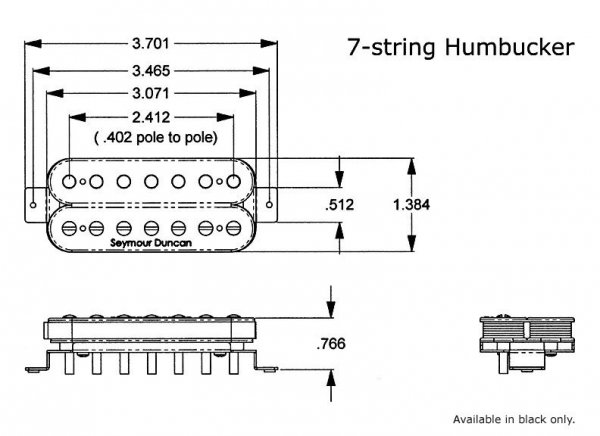 SSH-2N BLK 4C 7 STR dimension