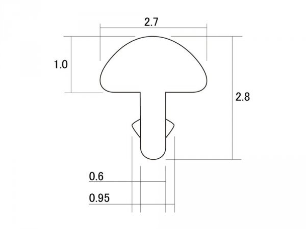 Progi HOSCO 2,7mm M2 (stainless steel, 24szt)