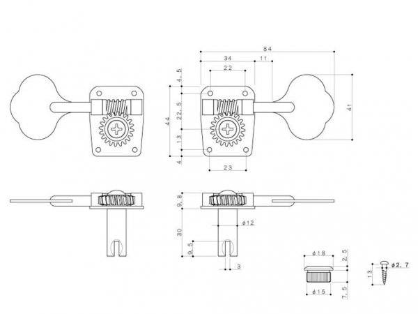 Klucze do basu GOTOH GB10 (GD, 4L)