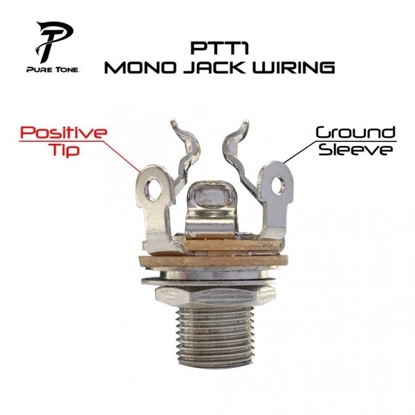 Gniazdo jack mono 6,3mm PURE TONE (GD)