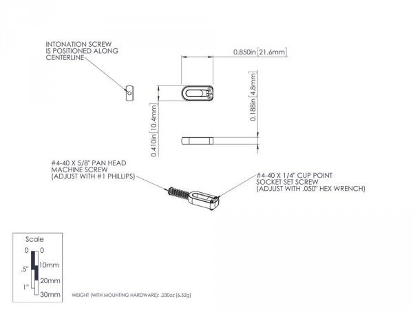 Siodełko mostka HIPSHOT 4GSM-RVST-SS850 (SS)