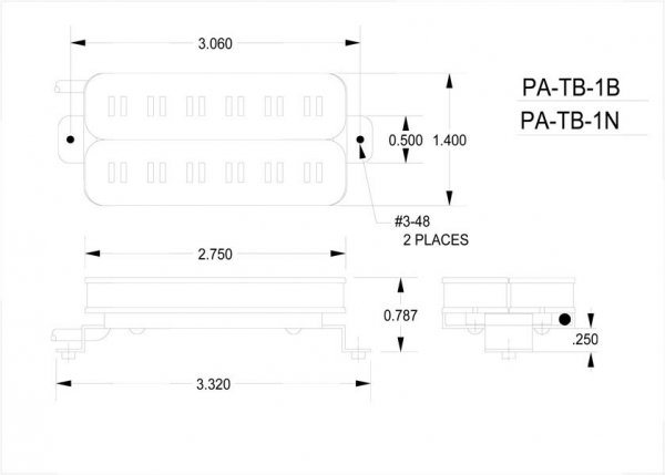 SEYMOUR DUNCAN Parallel Axis PATB-1 (BK, bridge)