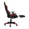 Fotel gamingowy Premium 557 z podnóżkiem czerwony