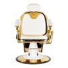 Gabbiano fotel barberski Francesco Gold biały