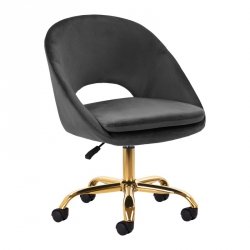 4Rico krzesło obrotowe QS-MF18G aksamit szare