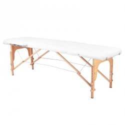 Stół składany do masażu drewniany Balance 2 segmentowy white