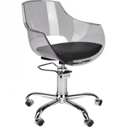 FOTEL GHOST 01 P-7/KÓŁKA CHROM (48H)