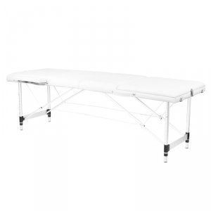 Stół składany do masażu aluminiowy komfort activ fizjo 3 segmentowy white