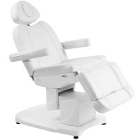 Fotel kosmetyczny elektr. Azzurro 708A 4 siln. biały podgrzewany 
