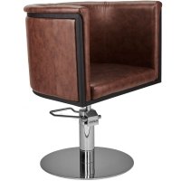 FOTEL GIO 01 BRĄZOWE/DYSK SREBRNY (48H) 