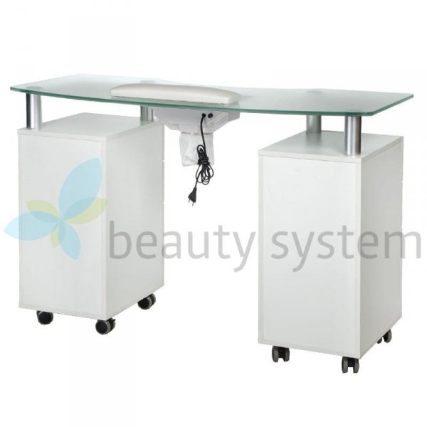 STOLIK DO MANICURE + POCHłANIACZ BD-3453+P BIAŁY
