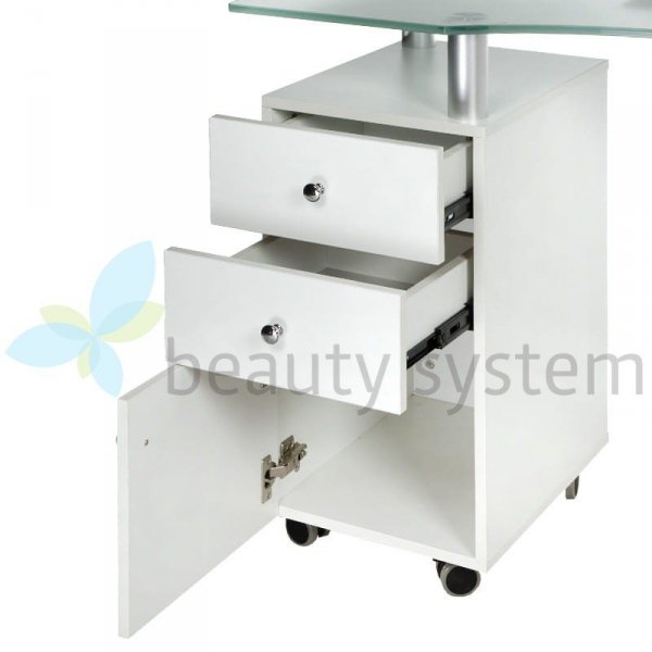 STOLIK DO MANICURE + POCHłANIACZ BD-3453+P BIAŁY