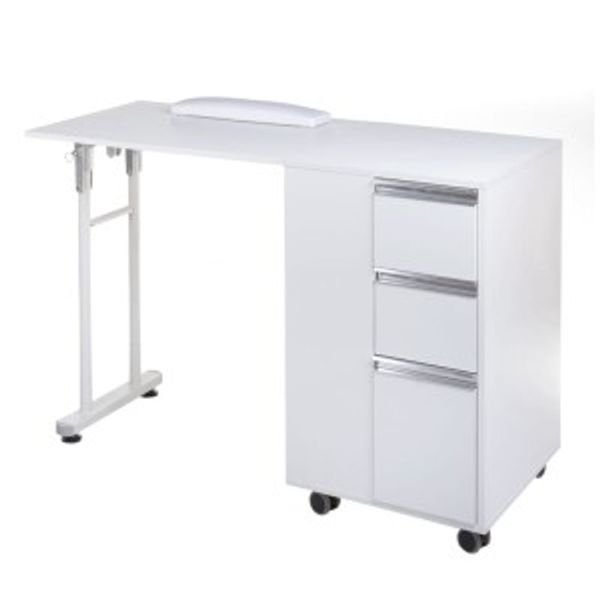 STOLIK DO MANICURE SKłADANY BD-3802 BIAŁY