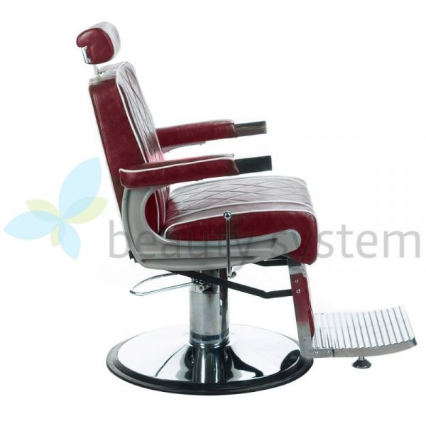 FOTEL BARBERSKI ODYS BH-31825M WIśNIOWY