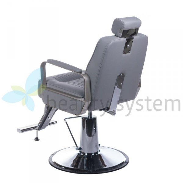 FOTEL BARBERSKI HOMER BH-31237 JASNY SZARY