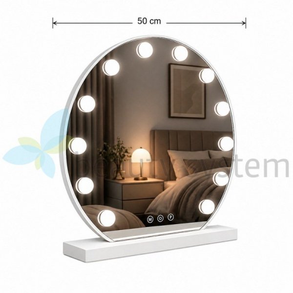 LUSTRO PODśWIETLANE LED HOLLYWOOD śR 50CM