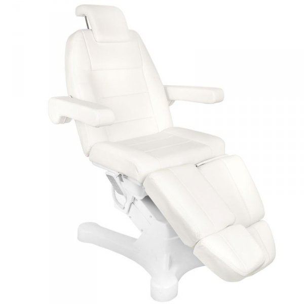 Activeshop FOTEL KOSMETYCZNY ELEKTR. A-207C PEDI WHITE/IVORY (5 SILNIKÓW)