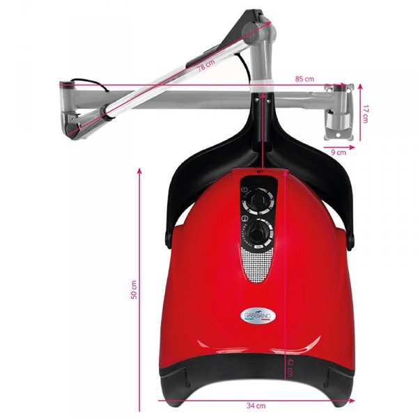 Gabbiano suszarka wisząca Hood DX-201W jedna prędkość czerwona