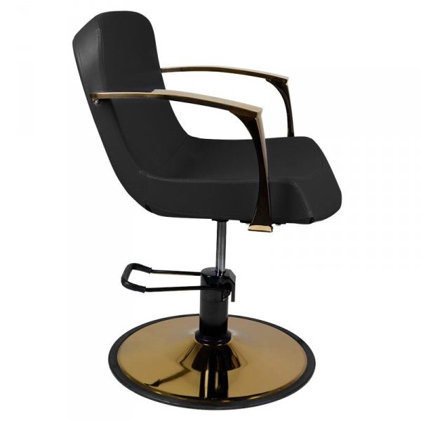 Gabbiano fotel do stylizacji złoty Bolonia czarny
