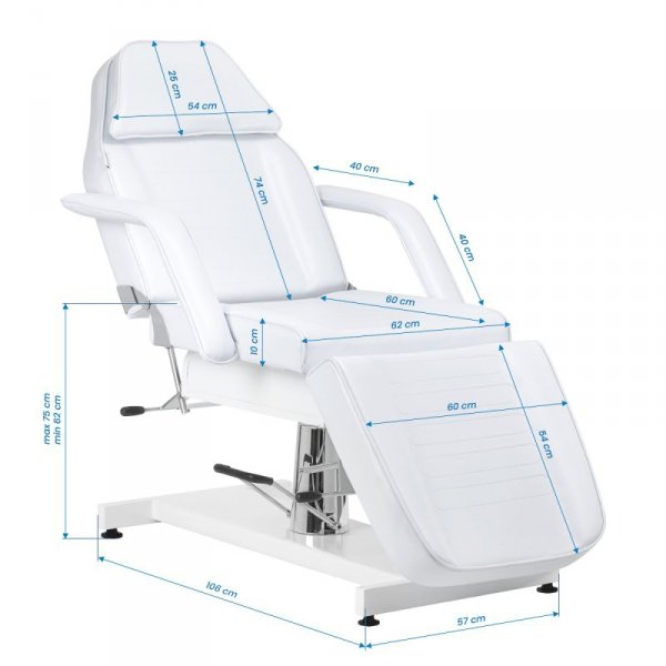 Fotel kosmetyczny Sillon hydrauliczny v2 210 biały