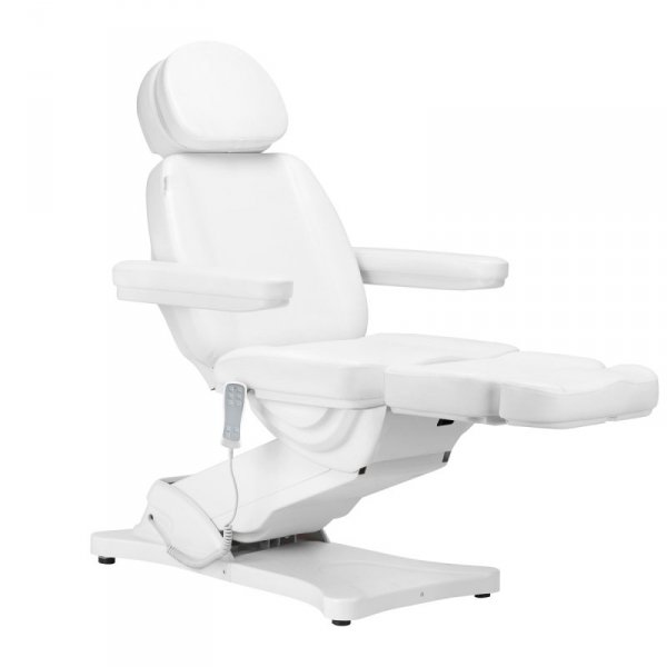 Elektryczny fotel kosmetyczny SILLON CLASSIC 3 silniki z podgrzewaniem second edition biały