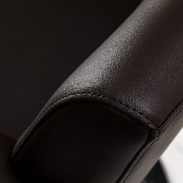 Fotel fryzjerski Gabbiano Lucca brązowy z czarną podstawą