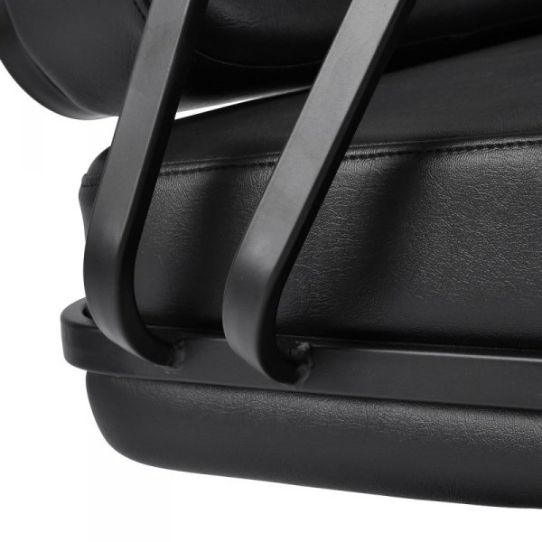 Fotel fryzjerski Gabbiano Madryt czarny z czarną podstawą