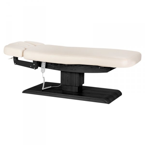Leżanka SPA Sillon Relax kremowa z czarną podstawą