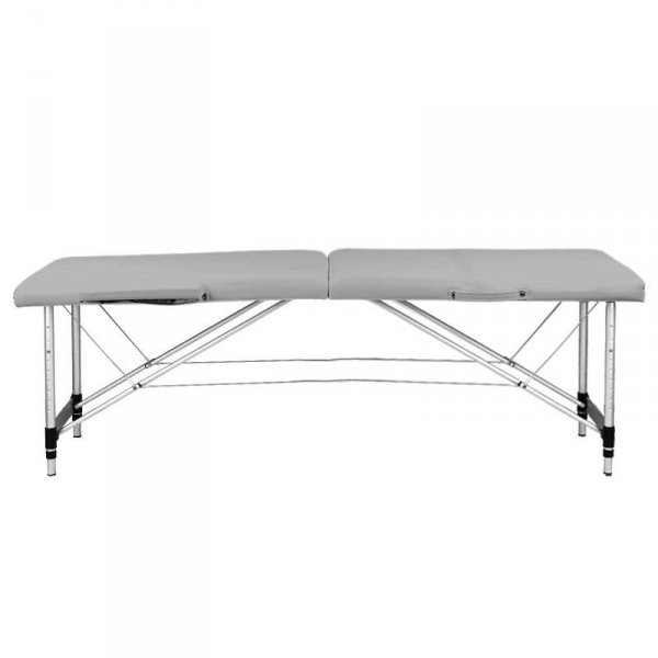 Stół składany do masażu aluminiowy Balance 2 segmenty szary