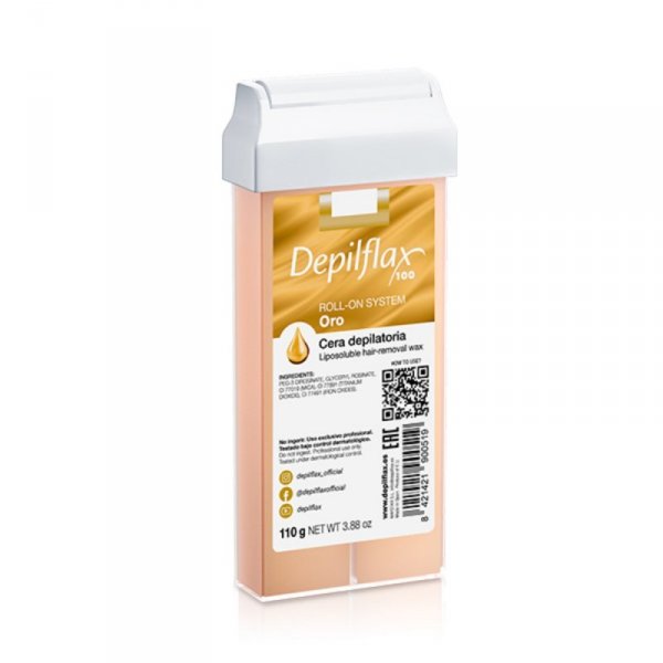 Depilflax 100 wosk do depilacji rolka złoty 110 g