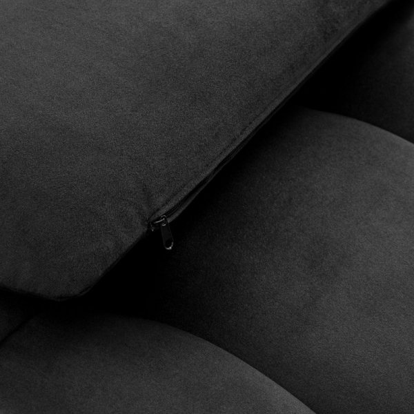 Fotel zabiegowy do rzęs Sillon Corona czarny welur ze złotą podstawą