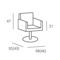FOTEL PARTNER 01 P-7/KÓŁKA SREBRNE (48H)