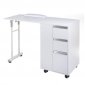 STOLIK DO MANICURE SKłADANY BD-3802 BIAŁY 