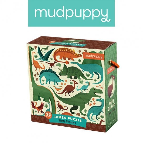 Mudpuppy Puzzle podłogowe Jumbo Potężne dinozaury  www.tuliki.pl