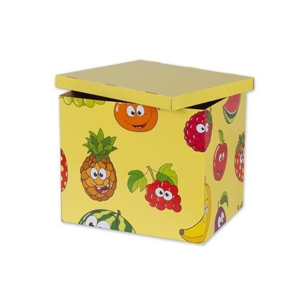 Pudełko kartonowe ozdobne - wesołe owoce