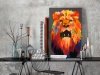 Obraz do samodzielnego malowania - Kolorowy lew (duży)