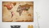 Obraz na korku - Mapa świata: Brązowa elegancja [Mapa korkowa]