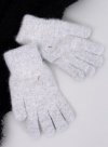 Rękawiczki damskie z pieskiem DOGGY SZARE JASNE