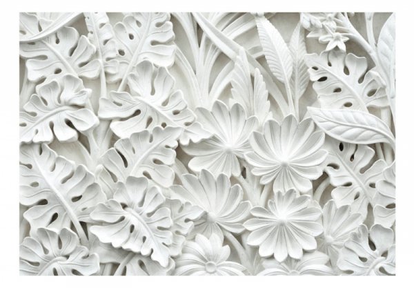 Fototapeta - Alabastrowy ogród z białymi kwiatami
