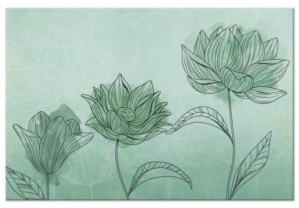 Obraz - Trzy kwiaty (1-częściowy) szeroki
