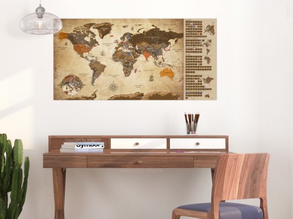 Mapa zdrapka - Mapa vintage - plakat (wersja angielska)